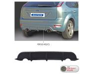 Bastuck Heckschürzenansatz ABS für Ford Focus II Typ DA3 (Schrägheck) Carbon-Style, mit Ausschnitt für 2x Einfach-Endrohr LH+RH, ab Bj. 10/07 