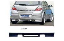 Bastuck Heckschürzenansatz ABS für Opel Astra H lackierfähig, mit Ausschnitt für 2x Doppel-Endrohr LH+RH 