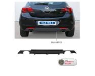 Bastuck Heckschürzenansatz ABS für Opel Astra J Carbon-Style, mit Ausschnitt für 2x Einfach-Endrohr LH+RH 