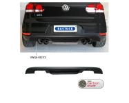 Bastuck Heckschürzenansatz ABS für Volkswagen (VW) Golf 6 Carbon-Style, mit Ausschnitt für 2x Doppel-Endrohr LH+RH 