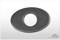 Fox Endrohrdeckel Oval Durchmesser Loch 50mm Größe Deckel für Endrohr 88x74mm 