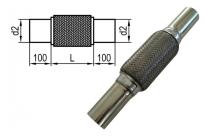 Fox Flexrohr mit Anschlussrohr Durchmesser innen 40mm Gesamtlänge 300mm 
