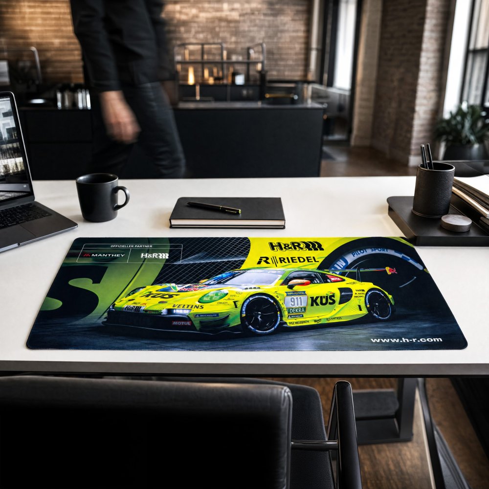 H&R Mousepad Mousepad Manthey Porsche 911 GT3 R Grello für   90cm x 40cm