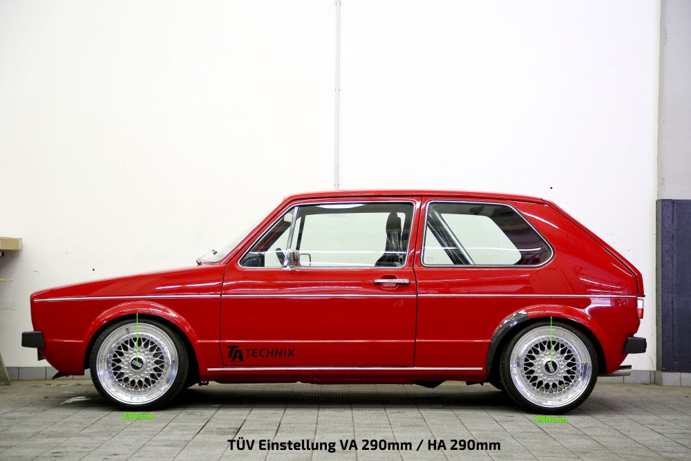 TA Technix Gewindefahrwerk Deep  härteverstellbar für Volkswagen (VW) Golf 1 