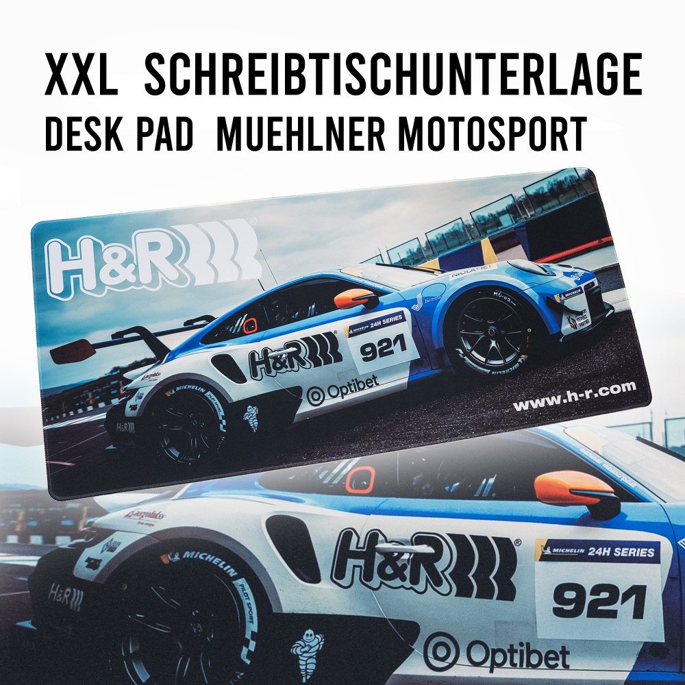 H&R Mousepad XXL Schreibtischunterlage Mühlner Motorsport für   90cm x 40cm.