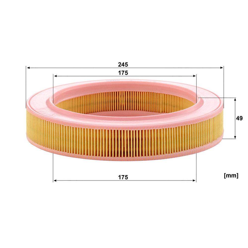 MANN Luftfilter (Ersatz)  für Audi 80 Typ B2 81/85 (Limousine) 