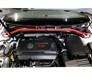 TA Technix Domstreben TA Technix Stahl-Domstrebe rot (pulverbeschichtet) vorne für Seat Leon Typ 5F 