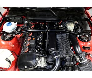 TA Technix Domstreben TA Technix Stahl-Domstrebe schwarz vorne für BMW 320i Typ E36 (Cabrio) 