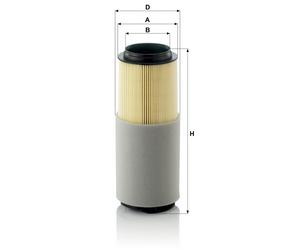 MANN Luftfilter (Ersatz)  für Volvo V70 II Typ S 