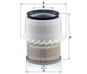 MANN Luftfilter (Ersatz)  für Mitsubishi Pajero II Typ V20 