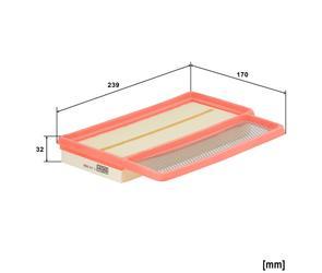 MANN Luftfilter (Ersatz)  für Fiat 500 Facelift Typ 312 