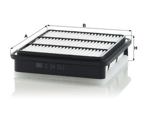 MANN Luftfilter (Ersatz)  für Mitsubishi L200 Typ KAOT Clubcap 