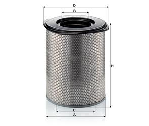 MANN Luftfilter (Ersatz)  für Mitsubishi Cordia Typ A210M 